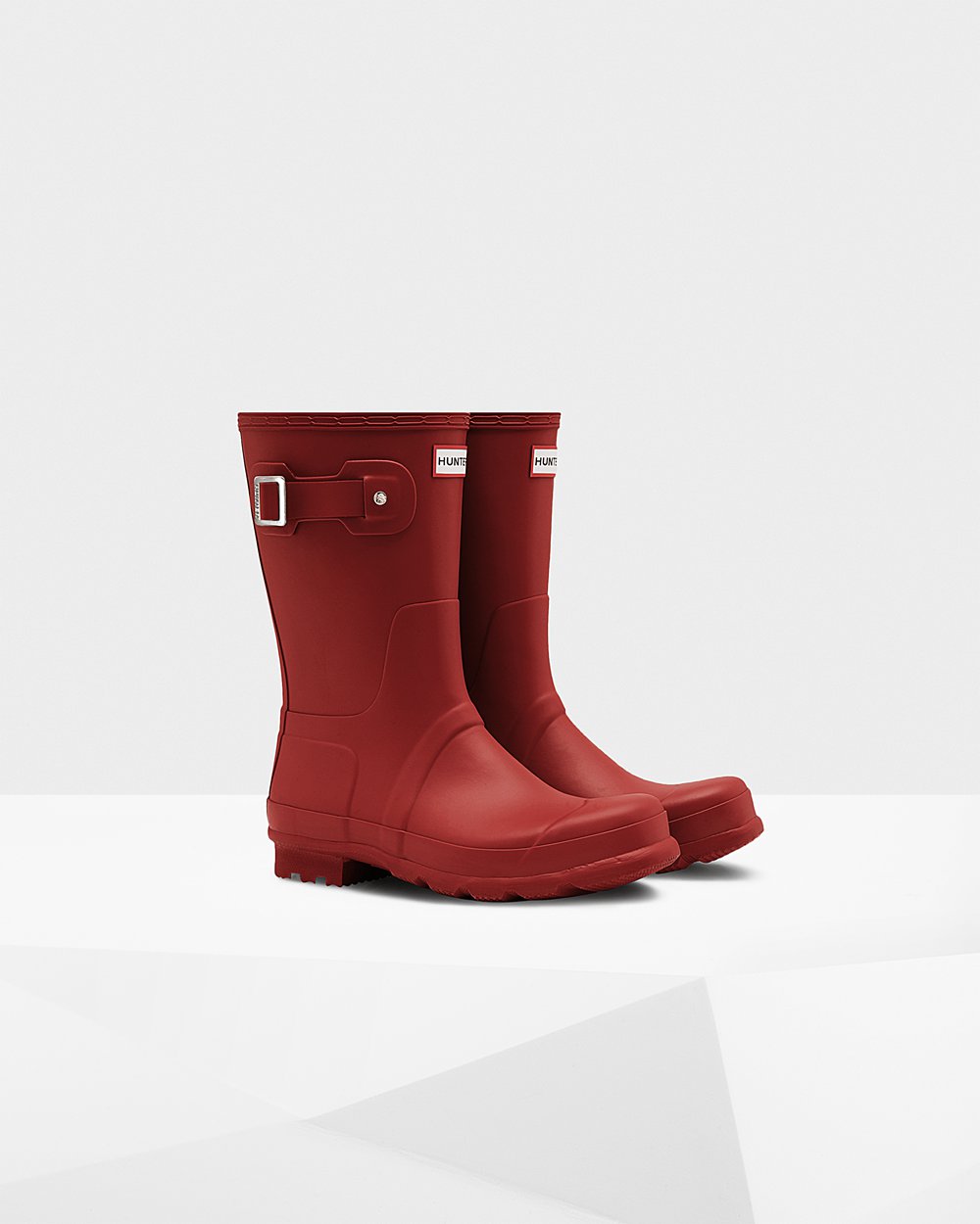 Mens Hunter Original - Short Rain Boots Red - 2879-MCZNF